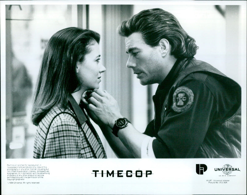 A scene from the 1995 science fiction film, Timecop. - Vintage Photograph