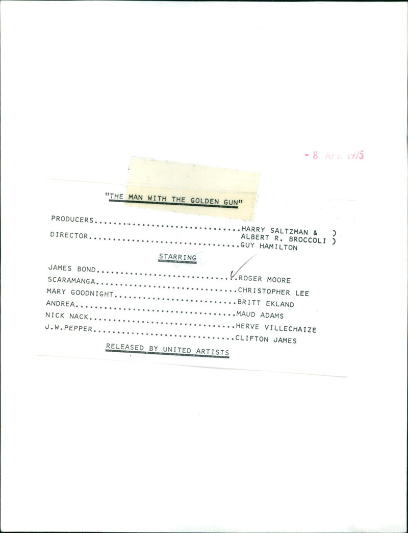 The Man With The Golden Gun - Vintage Photograph