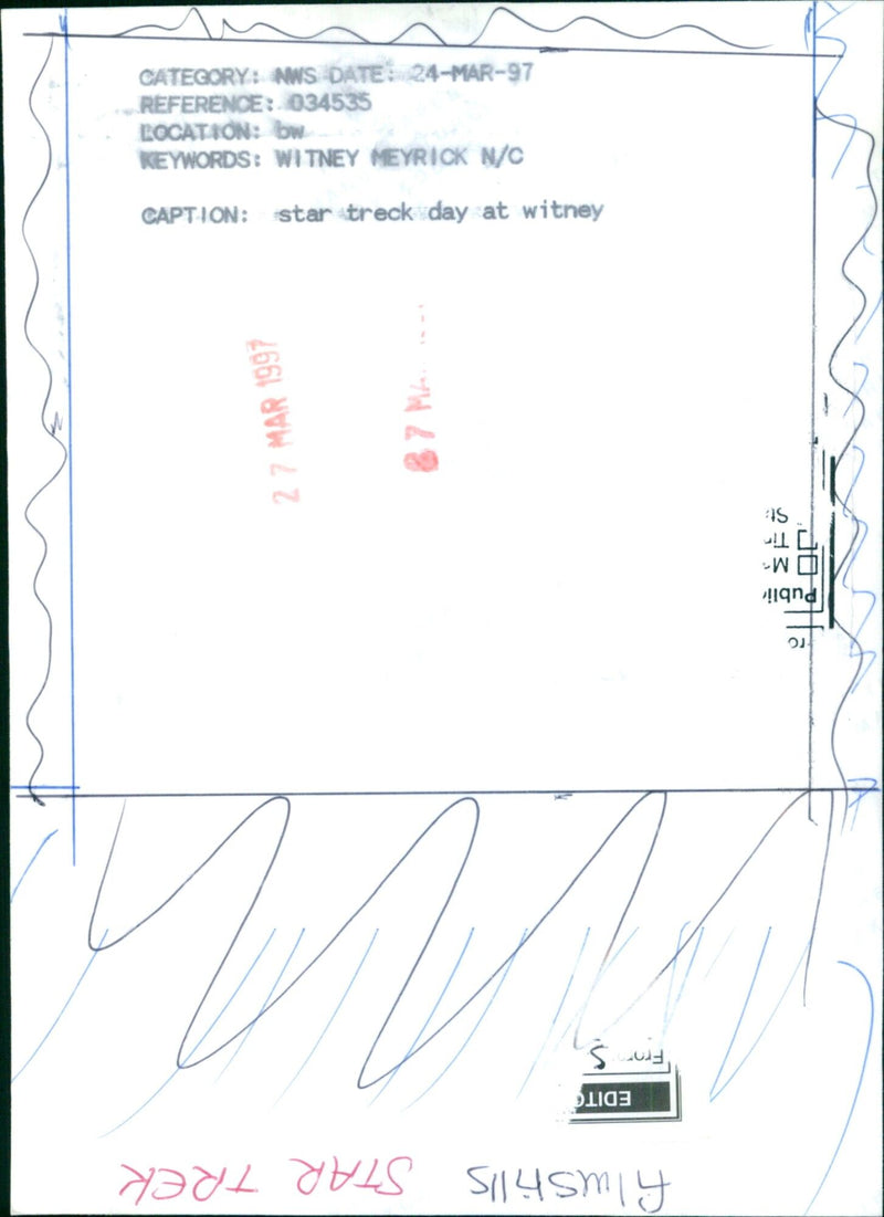 Cast members from the Star Trek film franchise celebrate Star Trek Day at Witney. - Vintage Photograph