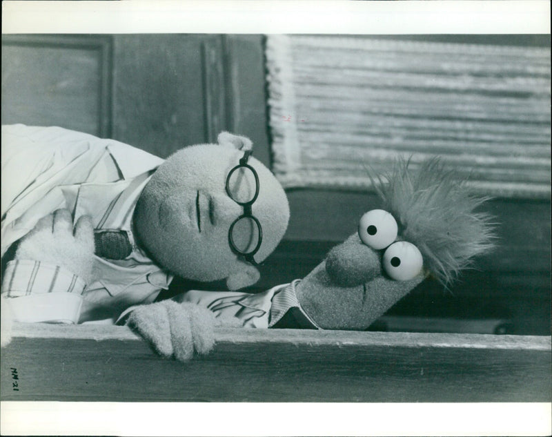 David Lazer (co-producer) on the set of the 1980 film, "The Muppet Movie". - Vintage Photograph