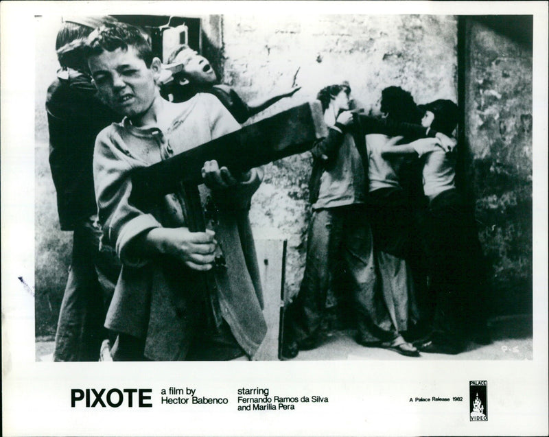 Fernando Ramos da Silva and Marilia Pera in the 1982 film "Pixote" - Vintage Photograph