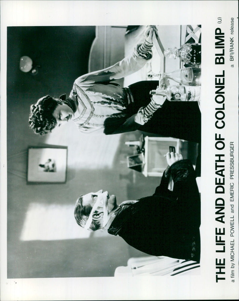 British actor Roger Livesey as Major-General Clive Wynne-Candy in The Life and Death of Colonel Blimp. - Vintage Photograph