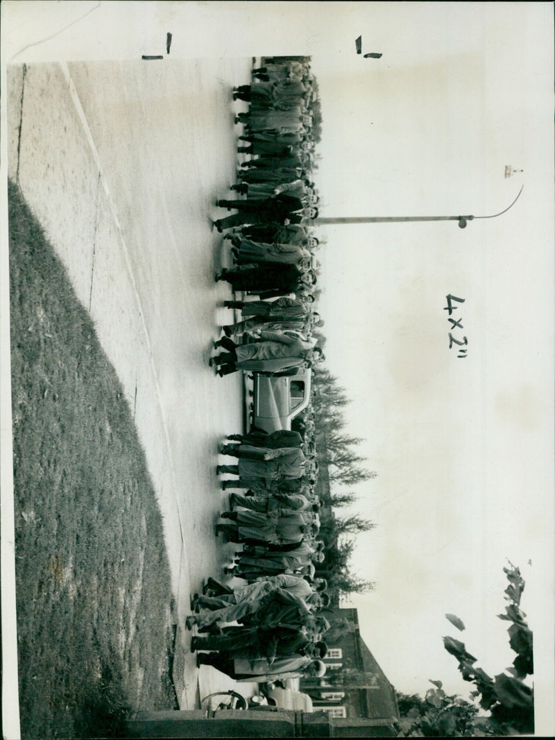 People celebrating the reopening of a popular venue in the city of São Paulo, Brazil. - Vintage Photograph