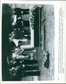 A still from the horror movie "Phantasm" shows a mysterious funeral home. - Vintage Photograph