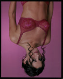 Model wearing lingerie from the new Charnos collection, "Secret Garden". - Vintage Photograph