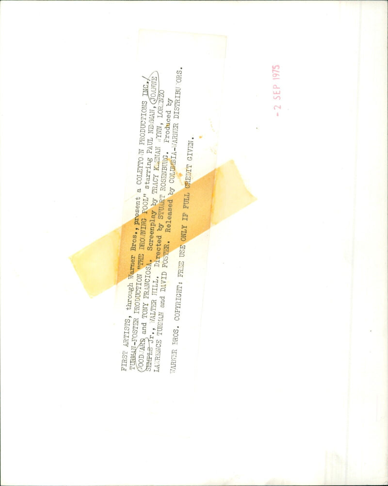 Paul Newman, Joanne Woodward, and Tony Franciosa appear in the 1975 film The Drowning Pool. - Vintage Photograph