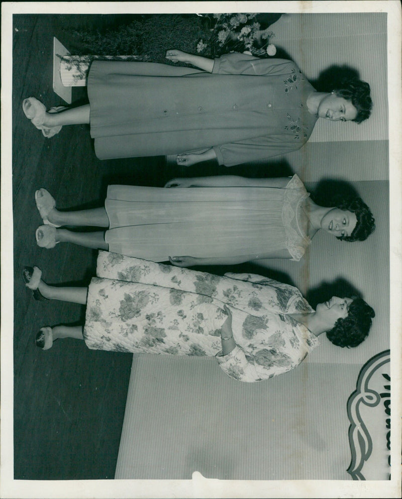 Fashion model Yashi poses in a lingerie photoshoot. - Vintage Photograph