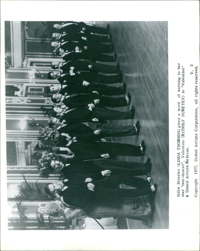 Billie Streeter and Rudolf Nureyev in a scene from the movie "Valentino". - Vintage Photograph