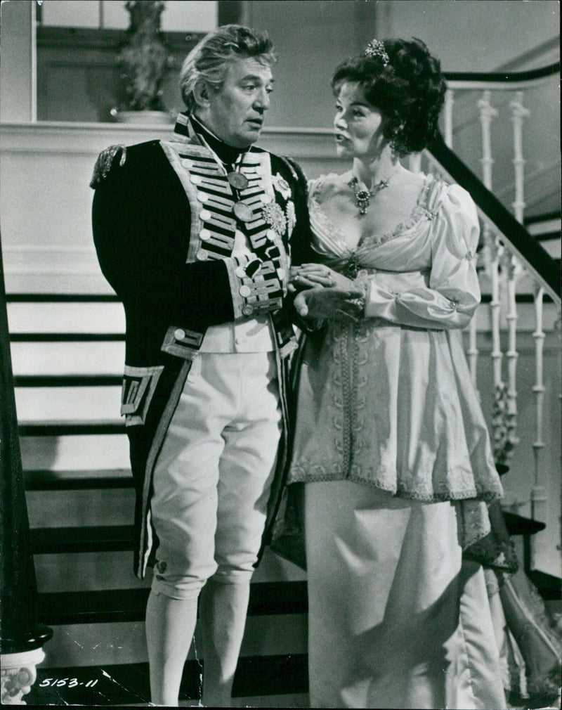 Glenda Jackson and Peter Finch in a scene from the film Bequest to the Nation. - Vintage Photograph