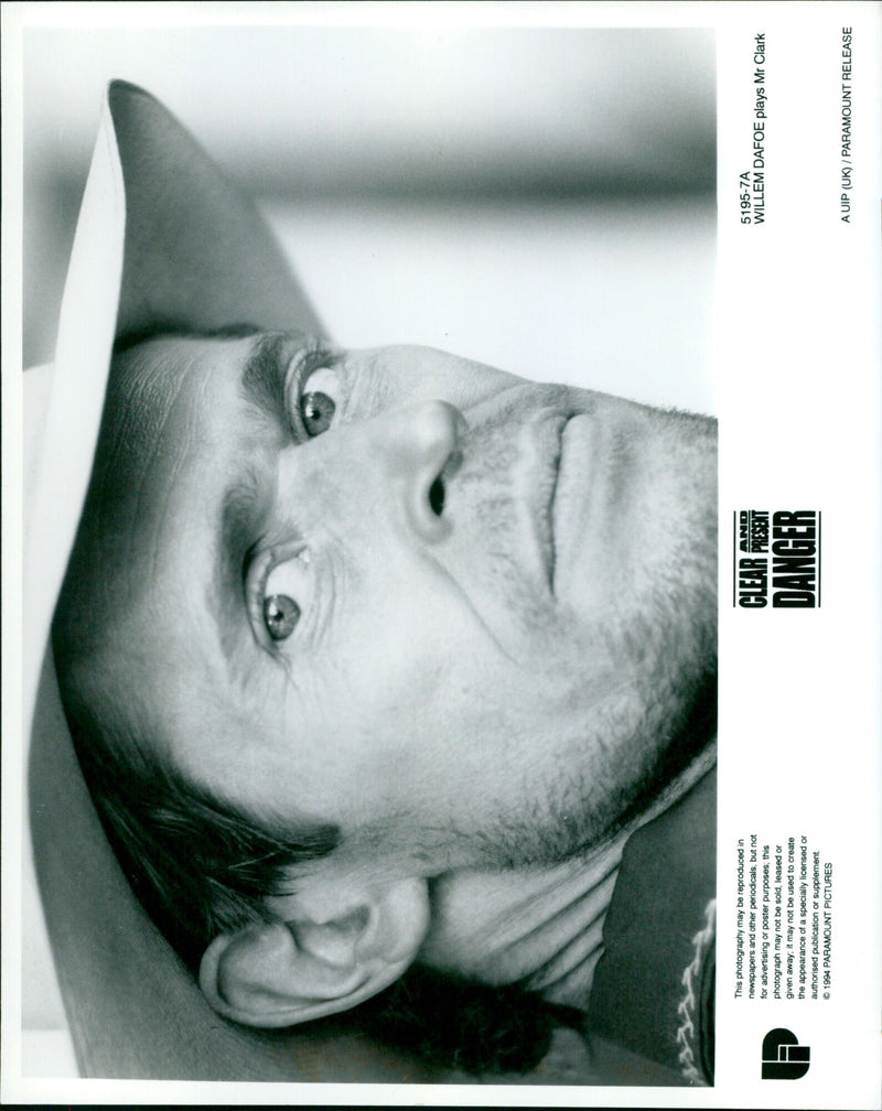 Willem Dafoe as Mr. Clark in the Paramount Pictures film, "Clear and Present Danger." - Vintage Photograph