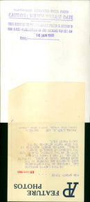 A unique handbag inspired by the 1960 Rome Olympics is modeled in London. - Vintage Photograph