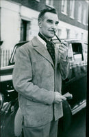 Male models will debut Persian suede jackets in the Shoe and Leather Fair at Olympia London next month. - Vintage Photograph