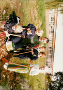 A Votcults mixed daffodil garden in full bloom. - Vintage Photograph