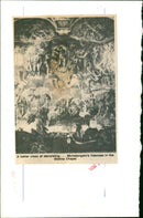 Michelangelo's frescoes in the Sistine Chapel - Vintage Photograph