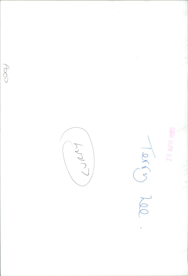 Chef Terry Lee serving up a plate of his signature dish, Curry 4+. - Vintage Photograph