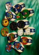 Musicians and their friends enjoy a day at the amusement park. - Vintage Photograph