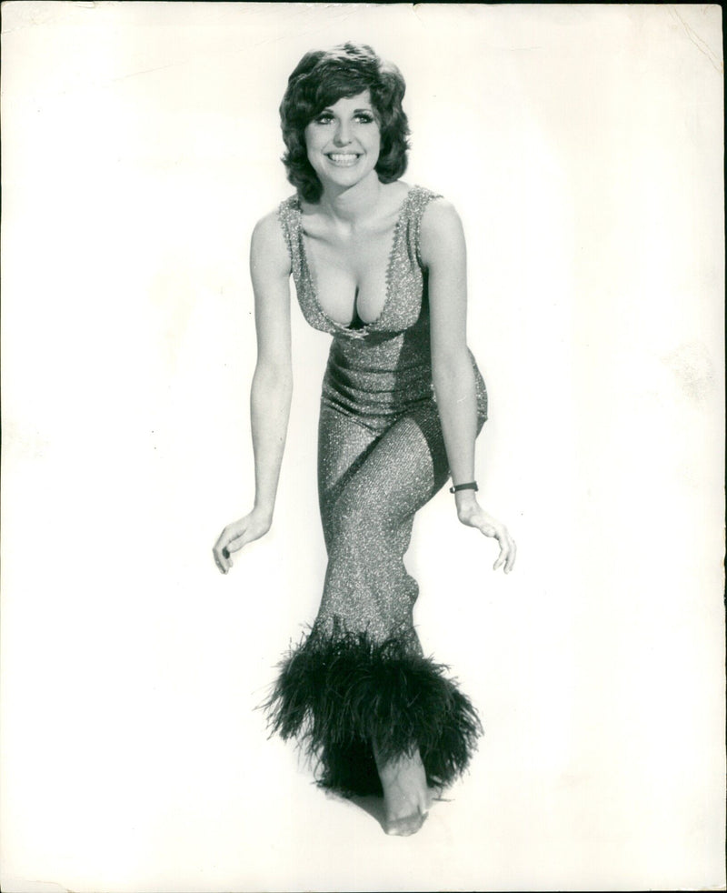 Vivacious redhead Cheryl St. Clair makes her solo TV singing debut on ATV's "Saturday Variety". - Vintage Photograph