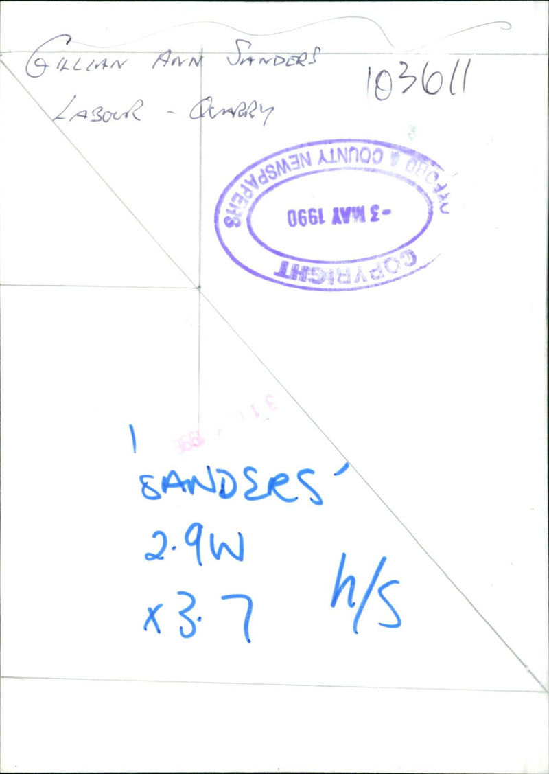 Gillian Ann Sanders, Labour candidate, at a quarry in Linaloo, Aindoo. - Vintage Photograph