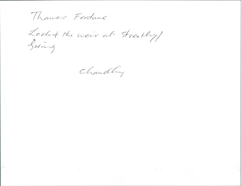 A view of the weir and the spring-fed Locht stream in Streakley, England. - Vintage Photograph