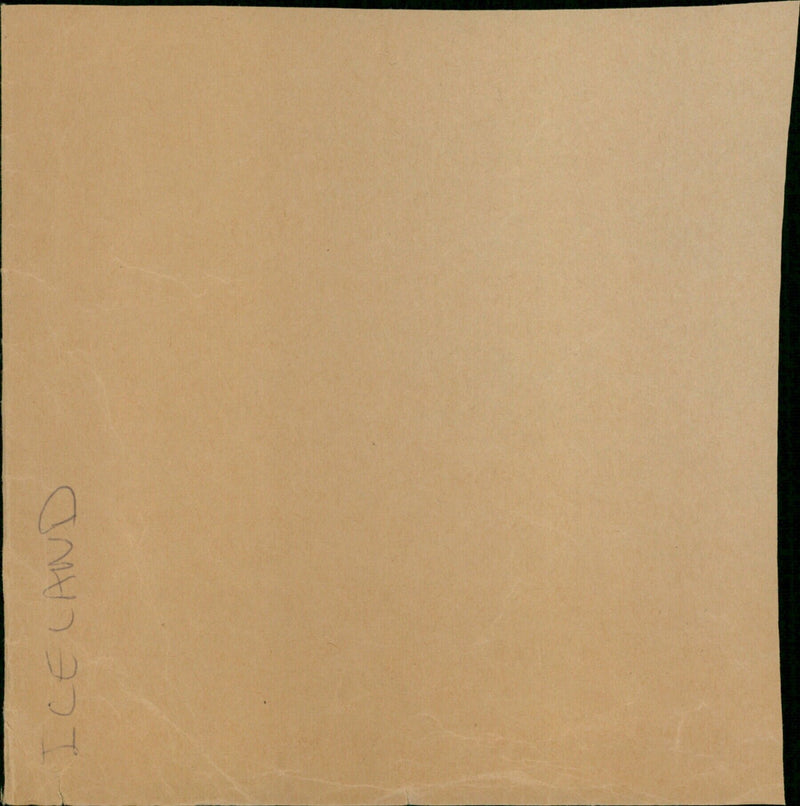 A spectacular view of a nearby mountain range and lake in Iceland. - Vintage Photograph