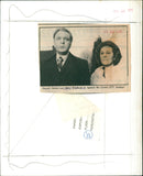 Donald Sinden and Mary Wimbush filming Against the Crowd. - Vintage Photograph