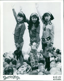 Musicians from the band Shonen Knife promoting their album "To Pie Bock Beet Rn Sund" in London. - Vintage Photograph