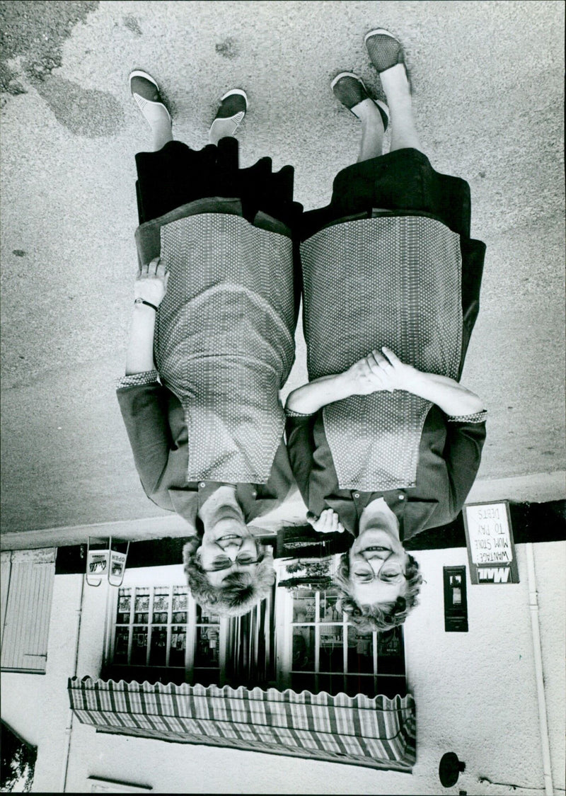 Greta and Edna Barber, pictured left, face leaving their Hinton Waldrist home if their planning permission for a new bungalow is refused. - Vintage Photograph