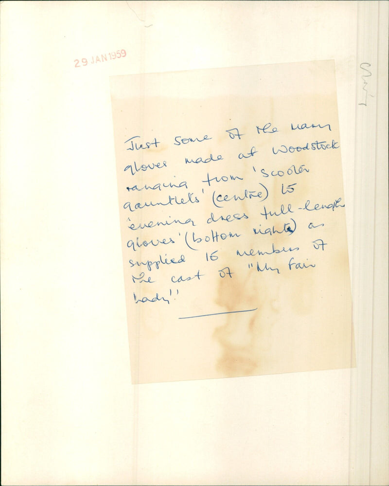 Models showcase a variety of gloves at a fashion show. - Vintage Photograph