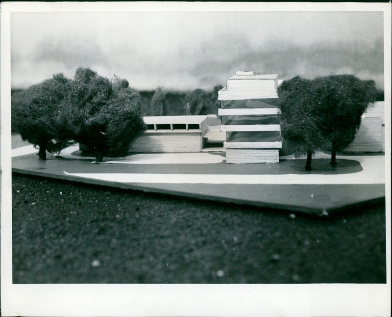 A model of Botley's new Community Centre. - Vintage Photograph