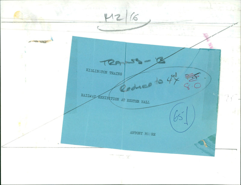 An exhibition of model trains at Exeter Hall, Kidlington. - Vintage Photograph