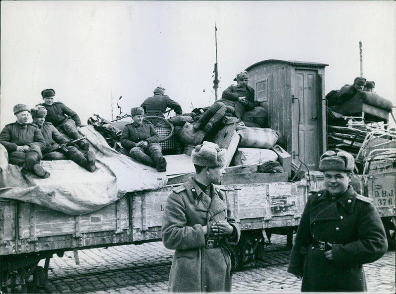 Russians left Bornholm 1946. - Vintage Photograph