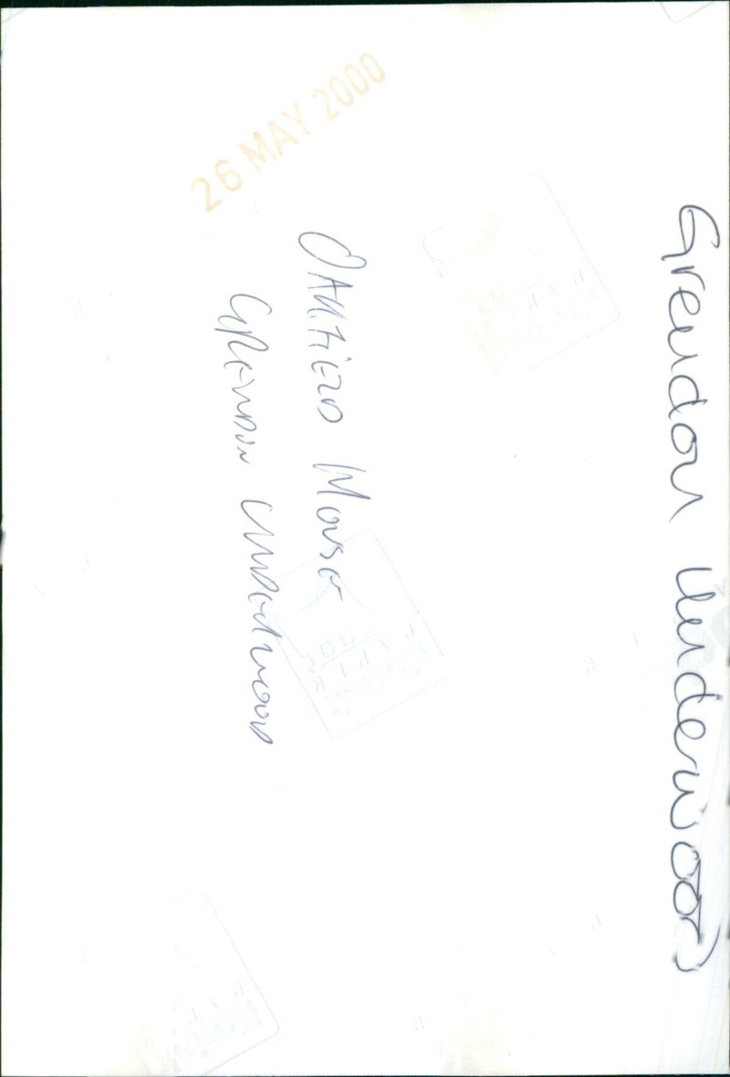 A mouse perched atop a flower in Grendon Underwood, England. - Vintage Photograph