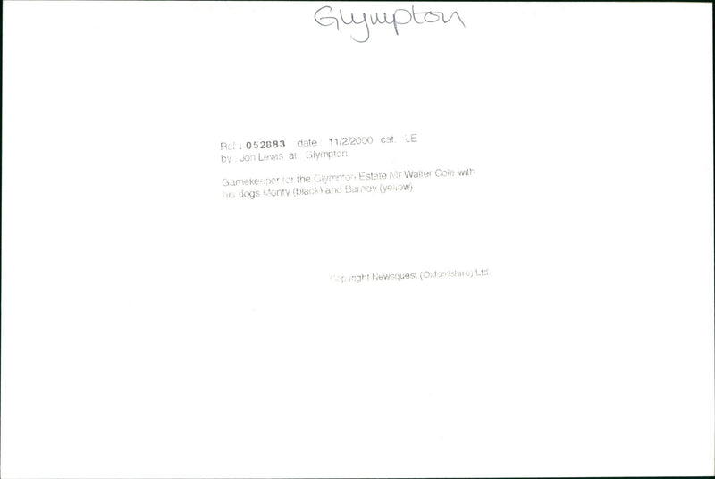 Mr. Walter Cole walking his dogs, Monty and Barney. - Vintage Photograph