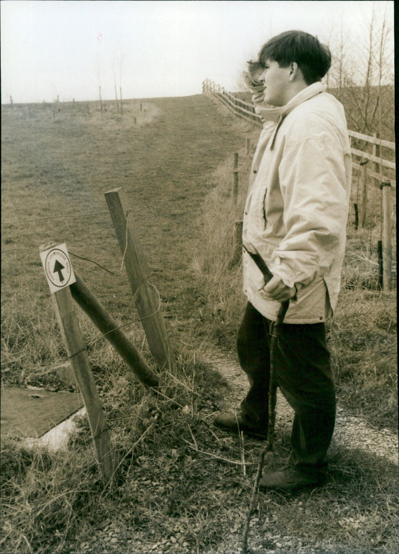 Tony Masters takes a stroll through a rural landscape. - Vintage Photograph