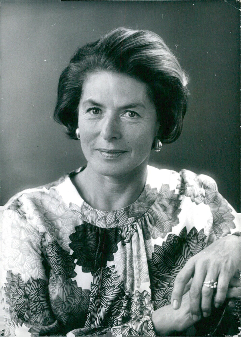 Swedish actress Ingrid Bergman poses for the camera in an iconic photograph taken in the 1950s. - Vintage Photograph