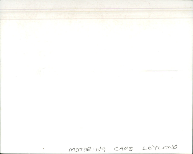 Leyland Cars - Vintage Photograph