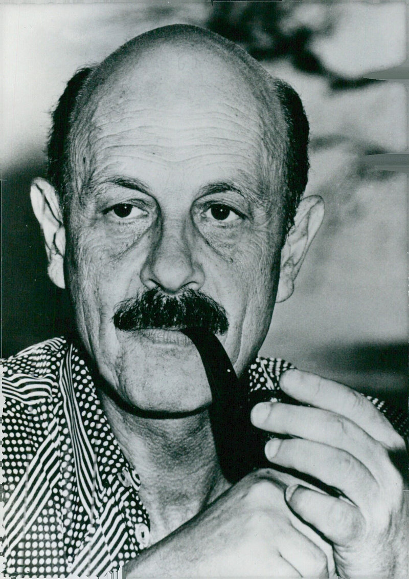 Professor Yigal Yadin, founder of the Israel Democratic Party, poses for a photo in London, England. - Vintage Photograph