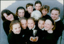 Members of the Harwell Primary School Netball Team pose for a photo. - Vintage Photograph