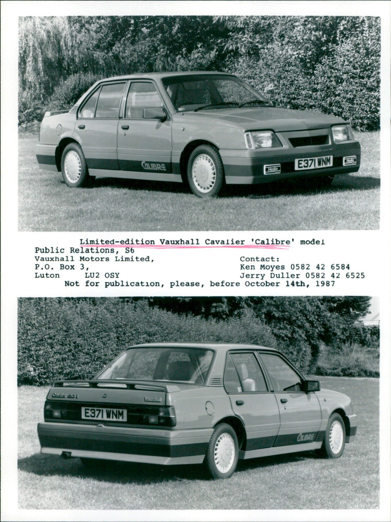 Vauxhall Cavalier Calibre - Vintage Photograph