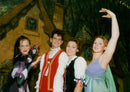 The cast of Oxford Ice Rink's production of "Hansel and Gretel" poses for a photo, with David Haywood as Hansel, Karen Hamilton as Gretel, Sharn Whitehead as the Wicked Fairy, and Tammy Sear as the Good Fairy. - Vintage Photograph