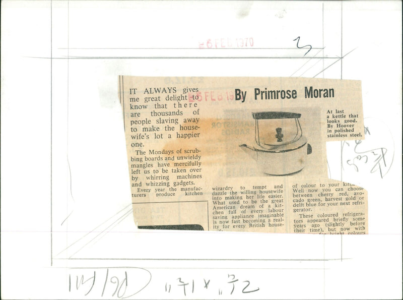 The new Hoover Kettle (Model 6204P) is constructed of stainless steel polished to a mirror finish. - Vintage Photograph