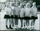 Larkmead Secondary School netball team in action. - Vintage Photograph