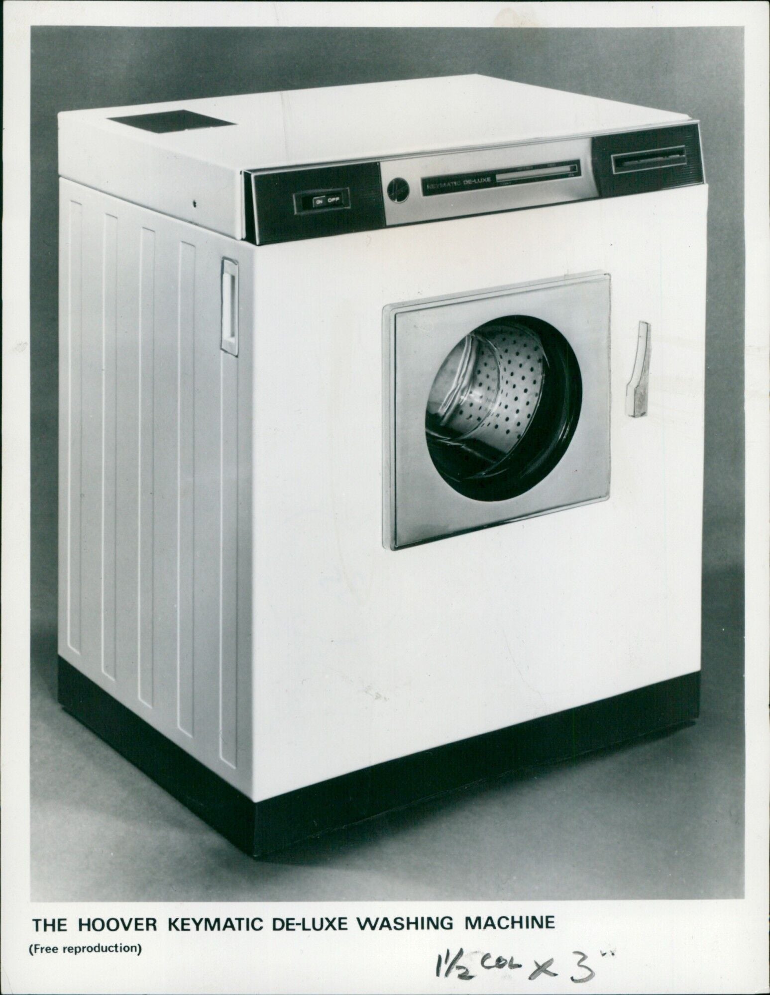 The Hoover Keymatic De-Luxe washing machine is unveiled in London, Eng