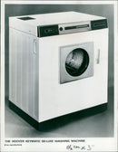 The Hoover Keymatic De-Luxe washing machine is unveiled in London, England on May 2, 1967. - Vintage Photograph