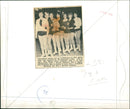 International skaters line up at Richmond Ice Rink to compete for the Richmond Trophy. - Vintage Photograph