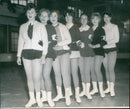 International skaters line up at Richmond Ice Rink to compete for the Richmond Trophy. - Vintage Photograph