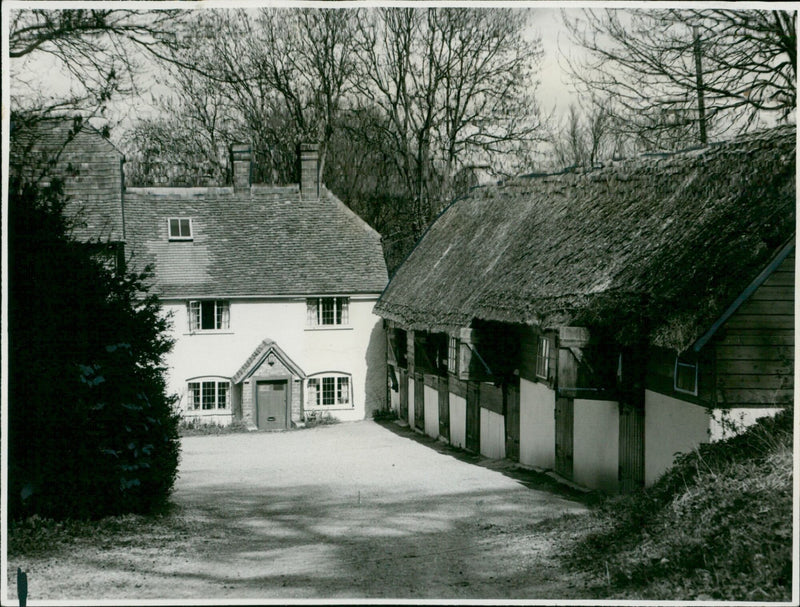 A tranquil view of East Hendred, a village in Berkshire, England. - Vintage Photograph