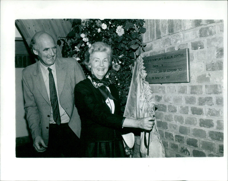 The Duchess of Devonshire opening the Leckhampstead and Downland Musuem Centre. - Vintage Photograph