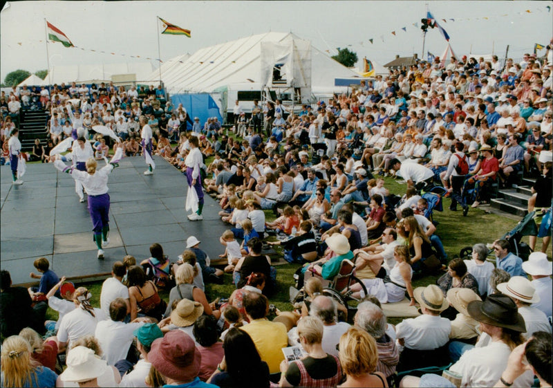 Music fans enjoy Towersey Festival - Vintage Photograph