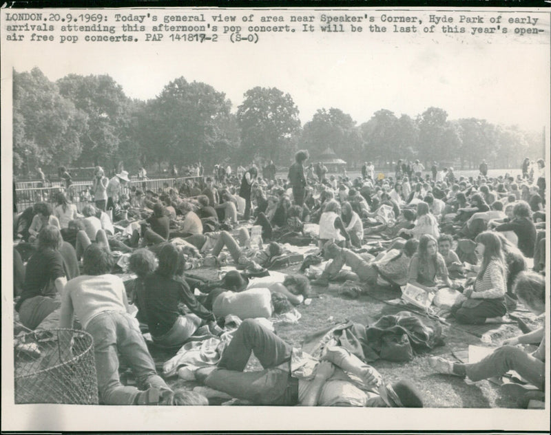 Open Air Free Pop Concert - Vintage Photograph